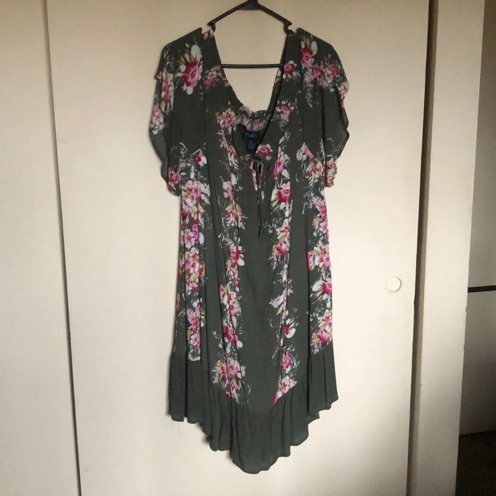 Green Floral Maxi Dress